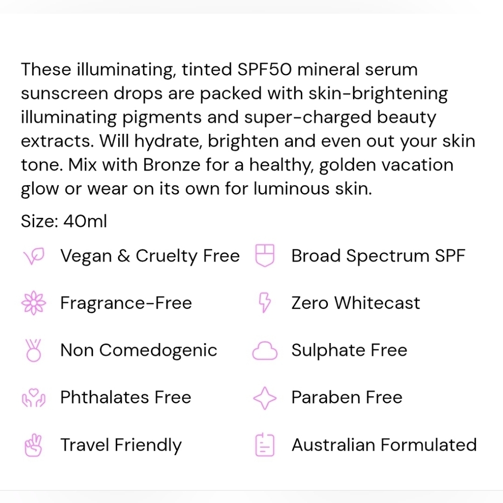 NEW: Naked Sundays CabanaGlow SPF 50 Mineral Glow Serum Drops - Illuminating - Picture 6 of 6